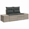 vidaXL Gartensofa-set mit Kissen 9 pcs Hellgrau Polyrattan