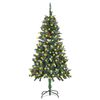 vidaXL K&uuml;nstlicher Weihnachtsbaum mit Beleuchtung & Zapfen 150 cm
