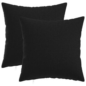 vidaXL Kissenbezug 2 pcs HEERLEN Schwarz 30 x 30 cm