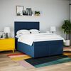 vidaXL Boxspringbett mit Matratze Blau 160x200 cm Stoff
