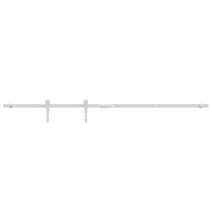 vidaXL Mini Schiebet&uuml;rbeschlag Set f&uuml;r Schrankt&uuml;ren Carbonstahl 122 cm