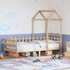 vidaXL Tagesbett mit Dach 80x200 cm Massivholz Kiefer