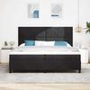 vidaXL LED Boxspringbett mit Matratze Schwarz 200 x 200 cm Stoff