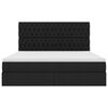 vidaXL Bett mit Stauraum und LED Schwarz 180 x 200 cm Polyester