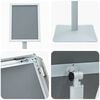 vidaXL Podest-Posterst&auml;nder Silber 32,5 x 27 x 126 cm