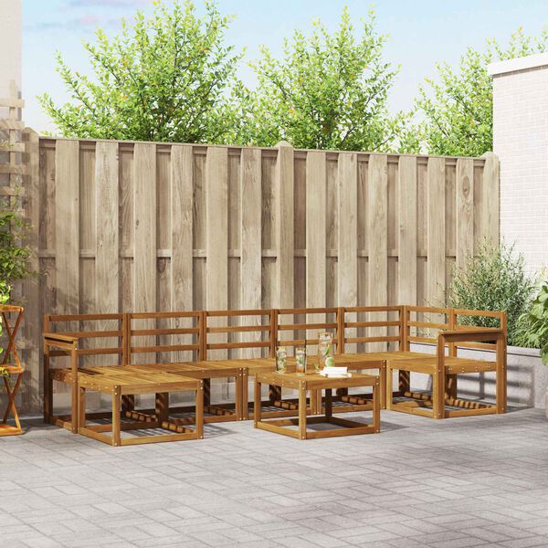 vidaXL Outdoor-Sofagarnitur 8 pcs Natur Massivholz Akazie
