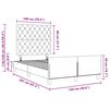 vidaXL Boxspringbett mit Kopfteil Dunkelgrau 120 x 200 cm Samt