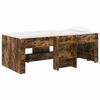 vidaXL Hochbett f&uuml;r Kinder Raucheiche 90 x 190 cm Holzwerkstoff