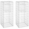 vidaXL Gabionens&auml;ulen 2 Stk. 40x40x100 cm Eisen
