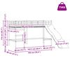 vidaXL Kinder-Loftbett mit Rutsche Wei&szlig; und Anthrazit 74,5 x 190 cm