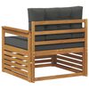 vidaXL Outdoor-Sofagarnitur Massives Akazienholz und Polyester Natur