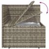 vidaXL Garten-Ecksofa 6 Stk. Grau 57x57x56 cm Poly Rattan
