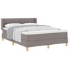 vidaXL Boxspringbett mit Kopfteil Taupe 190 x 140 cm Stoff
