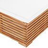 vidaXL Garten-Mittelsofa mit Cremewei&szlig;er Auflage Massivholz Teak