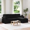 vidaXL Sofa Schwarz Gesamtabmessungen: 228 x 134 x 80 cm (B x T x H)