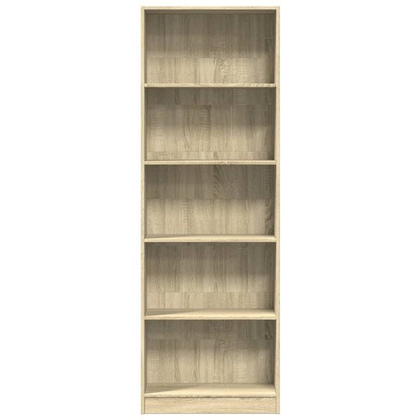 vidaXL B&uuml;cherregal Sonoma-Eiche 60x24x176 cm Holzwerkstoff