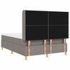 vidaXL Boxspringbett mit Matratze Taupe 160 x 200 cm Stoff