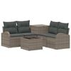 vidaXL Sofa Set 6 stk. Grau und Dunkelgrau Polyrattan und Stahl
