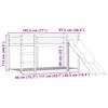 vidaXL Etagenbett mit Rutsche und Gardinen Rosa 90x190 cm