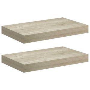 vidaXL Schwebende Wandregale 2 Stk. Eichefarben 40x23,5x3,8cm MDF