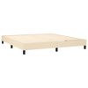 vidaXL Boxspringbett mit Matratze & LED Creme 160x200 cm Stoff