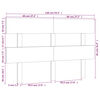 vidaXL Kopfteil Grau 138x3x81 cm Massivholz Kiefer