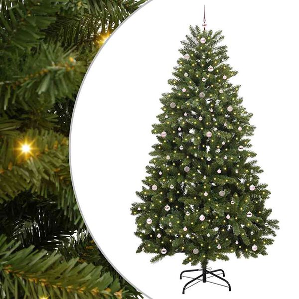 vidaXL K&uuml;nstlicher Weihnachtsbaum Gr&uuml;n 300 cm PVC und Metall