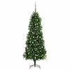 vidaXL K&uuml;nstlicher Weihnachtsbaum mit Beleuchtung Kugeln 240 cm Gr&uuml;n