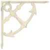 vidaXL Wandregalhalterungen 12 stk. Antik Wei&szlig; 21 x 21 x 3.5 cm Stahl