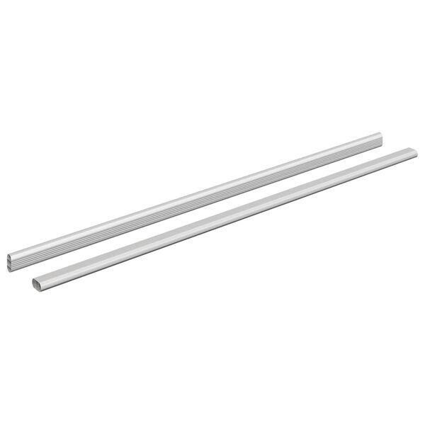 vidaXL Kleiderstange 2 pcs Silber 764 x 15 x 29 mm Aluminiumlegierung