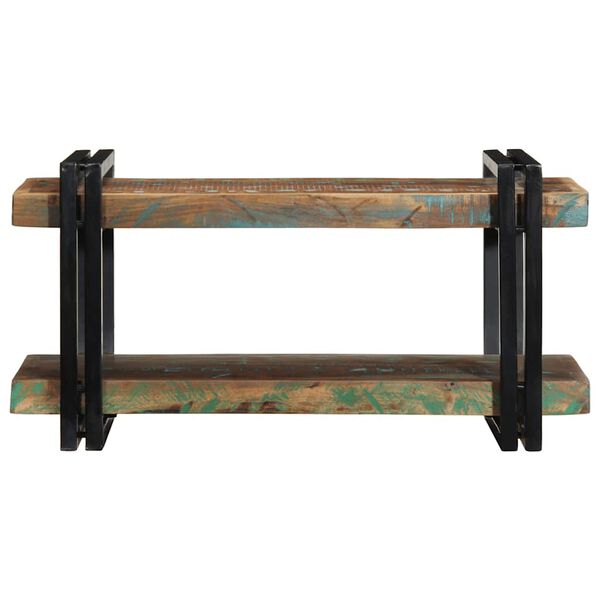 vidaXL Wandregal Mehrfarbig Altholz Massivholz