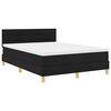 vidaXL Boxspringbett mit Matratze Schwarz 160 x 200 cm Stoff