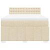 vidaXL Boxspringbett mit Matratze Creme 140x190 cm Stoff
