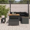 vidaXL Gartensofa-set mit Kissen 8 pcs Schwarz Poly Rattan