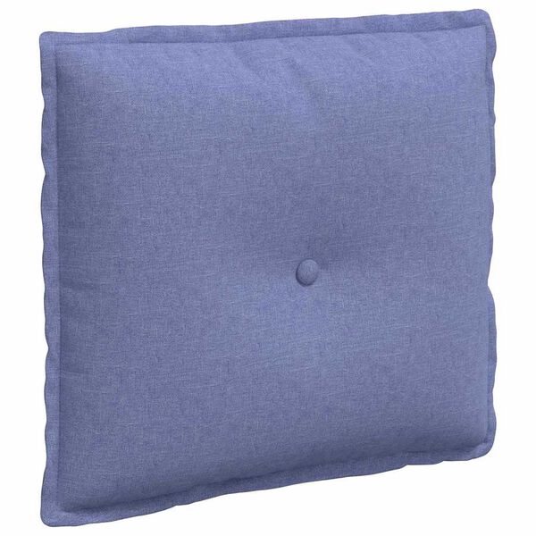 vidaXL R&uuml;ckenkissen Jeans blau 50 x 19 x 45 cm Stoff