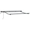 vidaXL Manueller Markisenrahmen mit LEDs Anthrazit 2,5 x 2 m Aluminium