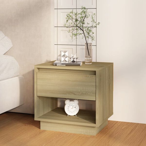 vidaXL Nachttische 2 Stk. Sonoma-Eiche 45x34x44 cm Holzwerkstoff