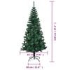 vidaXL Künstlicher Weihnachtsbaum Schillernde Spitzen Grün 120 cm PVC