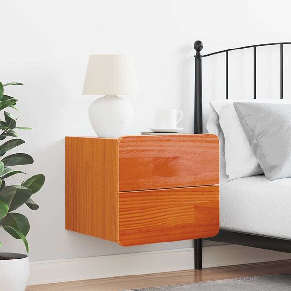 vidaXL Nachttisch Wachsbraun 39 x 34 x 33 cm Massivholz Kiefer