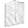 vidaXL Gabionen mit Hochbogen 4 Stk. 200x30x200/220cm Verzinktes Eisen
