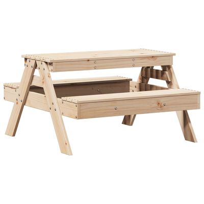vidaXL Picknicktisch für Kinder 88x97x52 cm Massivholz Kiefer