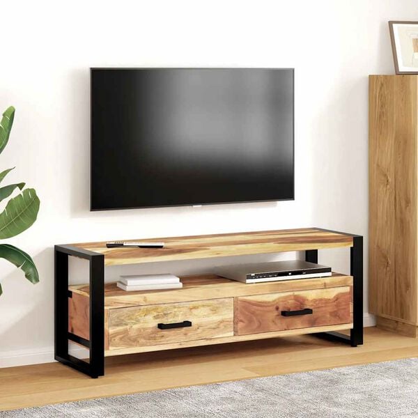 vidaXL TV-Schrank 120x35x45 cm Massivholz Honigfarben