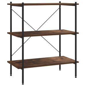 vidaXL Regal mit 3 B&ouml;den Schwarz und Natur 80x40x92 cm