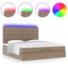 vidaXL Ottoman-Bett mit Matratze & LEDs 180x200cm Kunstleder
