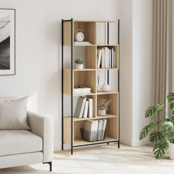 vidaXL B&uuml;cherregal Sonoma-Eiche 72x28x172 cm Holzwerkstoff