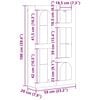vidaXL H&auml;ngeschrank mit Regal Wei&szlig; 59 x 20 x 100 cm Holzwerkstoff