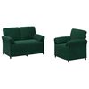 vidaXL Sofa Set 2 stk. Dunkelgr&uuml;n Samt