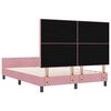 vidaXL Boxspringbett mit Kopfteil Rosa 140 x 200 cm Samt