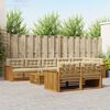 vidaXL Outdoor-Sofagarnitur mit Kissen 9 pcs Natur und Beige