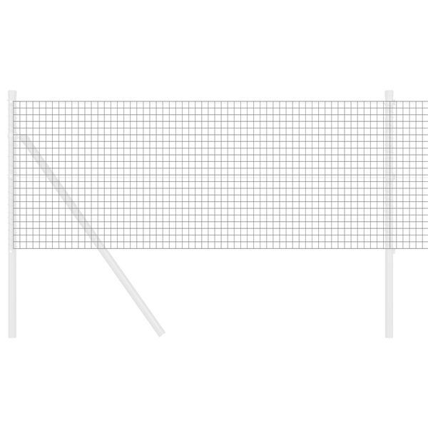 vidaXL Geschweißter Drahtzaun Grau 0,8 x 50 m Stahl